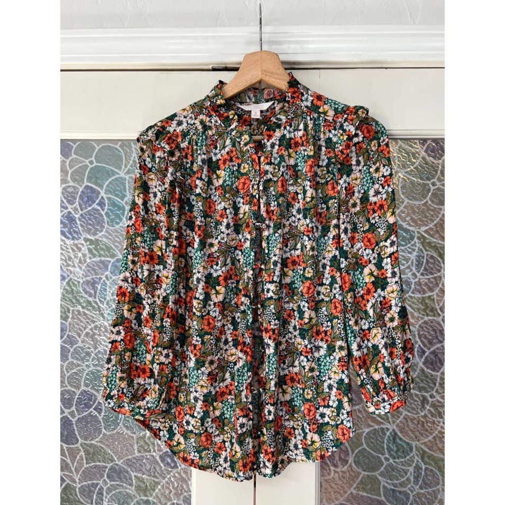 70's Flower Silk Shirt